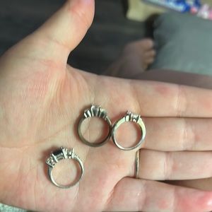 3 costume jewelry rings